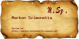 Markon Szimonetta névjegykártya